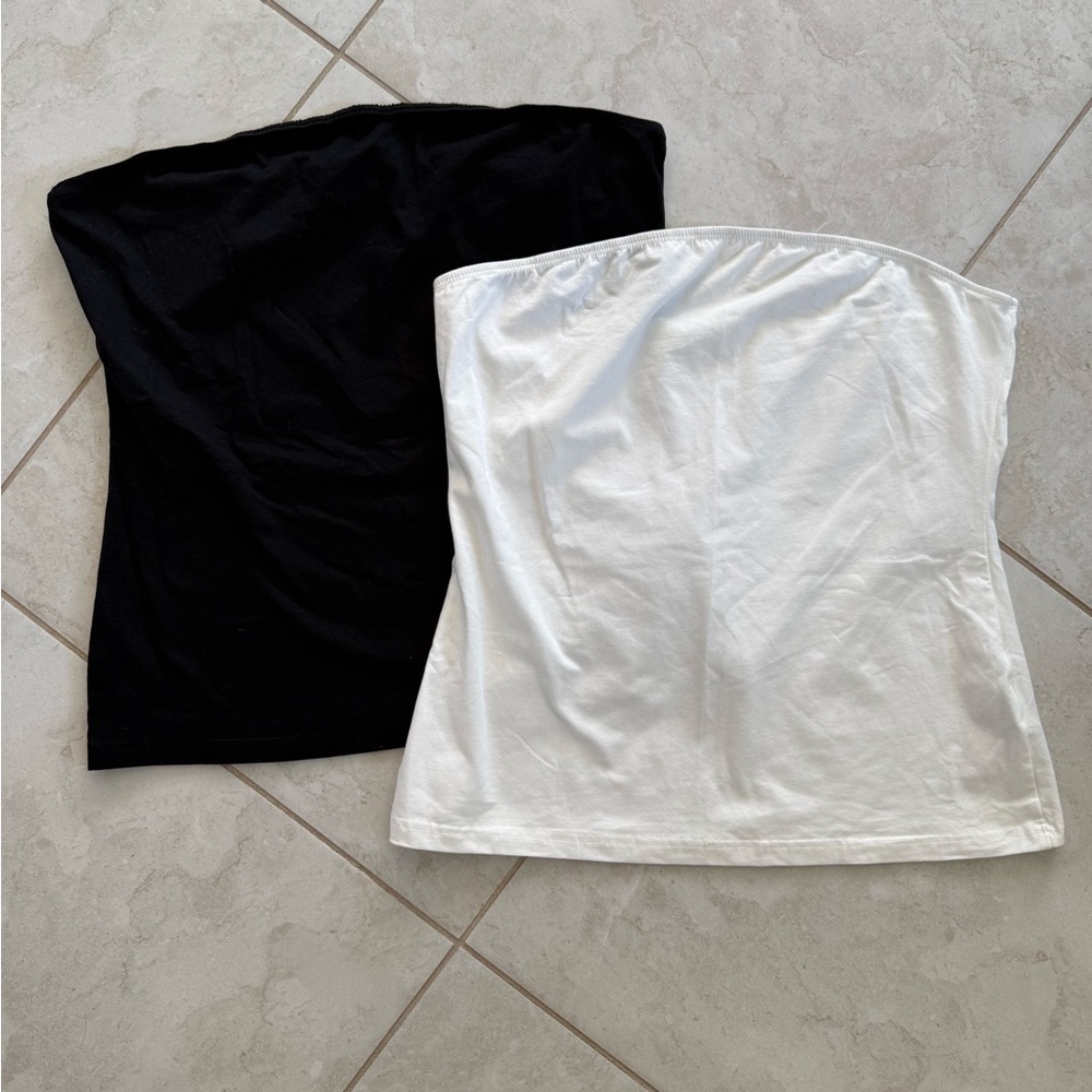 SHEIN Black and White Bustier Camisole Top